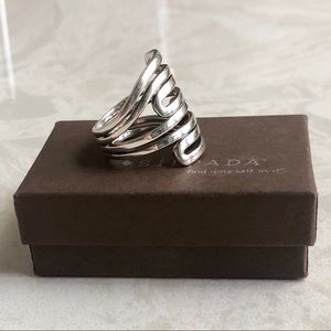 Silpada 925 Sterling Silver Modern Maze Ring Sz 9